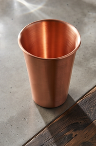 Vaso de Cobre Puro Liso Hecho a Mano, Taza de Metal para Agua, Accesorios de Bar Ayurvédicos - Product Image 5