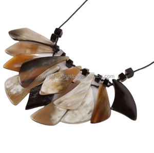 ชุดต่างหูสร้อยคอเขาควายธรรมชาติหรูหราสำหรับผู้หญิงทำด้วยมือขัดเงาคุณภาพสูงปรับแต่งได้บรรจุภัณฑ์คลาสสิก - Product Image 1