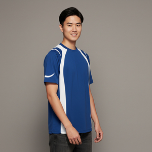 T-shirt en coton tricoté noir à motif personnalisé, coupe classique, 100 % coton, haute qualité, col en V, manches courtes, pour homme, vente en gros - Product Image 3