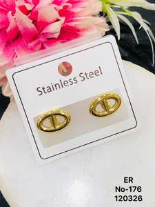 Pendientes de Acero Inoxidable con Baño de Oro, Diseño Geométrico, para Mujer, Joyería de Moda Antideslustre - Product Image 5