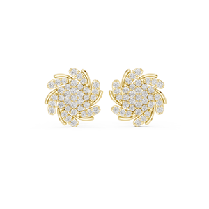 Boucles d'oreilles rondes en zircon cubique avec zircone filles couleur or argent clair CZ argent dames boucles d'oreilles pour femmes - Product Image 6