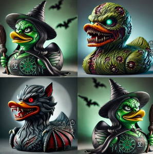 Décoration de bureau en résine artisanale style horreur explosif, sorcière loup-garou mutante, canard, pour fête, vente en gros - Product Image 1