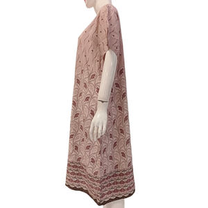 Camisón Casual con Botones para Mujer, Modelo Chrysanta. Falda de Verano hasta la Rodilla, Cintura Elástica de Rayón, Hermoso Estampado Floral, Suave, Lisa y Cómoda - Product Image 5