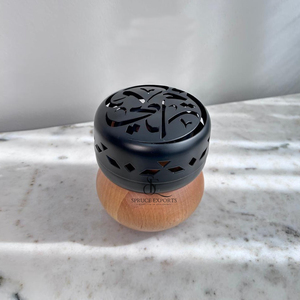 Juego de quemadores de incienso árabes decorativos de madera con tapa metálica, ideal para Bakhoor, conos de incienso, aromaterapia y decoración del hogar. - Product Image 2