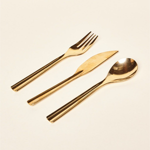Ensemble de couverts créatifs en acier inoxydable doré, modernes, écologiques, couleur personnalisable, pour la maison, les restaurants, les fêtes, les mariages, cadeaux à prix abordable - Product Image 4