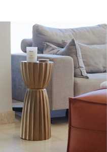 Mesa de Centro Moderna con Diseño Acanalado para Sala de Estar, Mueble Decorativo - Product Image 3