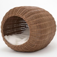 Lit tunnel pour chat, lits en forme de cocon pour chats, paniers en rotin tressé à la main pour chatons, niches pour chiens