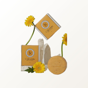 Produits coréens pour le soin de la peau, savon à la calendula Polmedison Signature 100g, nouveau type, fabriqué en Corée, à l'huile d'olive - Product Image 5