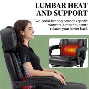 Fauteuil de massage noir pour bureau et salon, idéal pour l'étude sur ordinateur, confortable et relaxant - Product Image 2