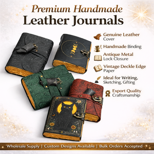 Conifer Handmades Handmade Leather Journals Antique <b>Lock</b> Vintage Paper Blank <b>Diary</b> Notebook for Writing Sketching Art - Product Image 6