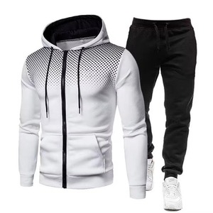 Men Winter Fleece Tracksuit <b>Zip</b> Up Hoodie <b>Jogger</b> Pants Printed Sportswear Casual Wear - Product Image 5