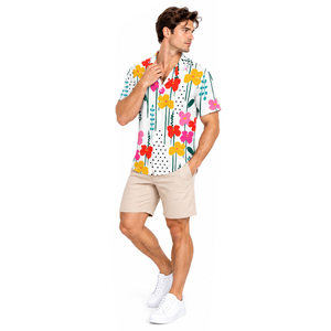 Mens Sublimation Resort Shirt Tropical Beach Fashion Lightweight Quick Dry <b>Button</b> <b>Up</b> Summer Holiday Printed Clothing - Product Image 4