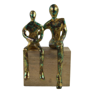 Modern Exquisite Clear Finishing Brass Sculpture with <b>Wooden</b> Base Table Top Decorative From Manufacturer Wholesaler - Product Image 6