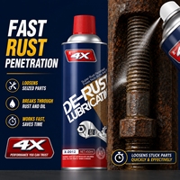 Spray de aceite penetrante 4X, eliminador de óxido, lubricante, desenredante de tornillos, anticorrosión, piezas metálicas, cuidado de vehículos y maquinaria