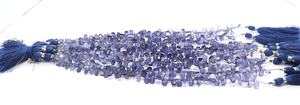 Cuentas de Iolita Natural AAA, Forma de Pera Facetada, 5x7 mm, Color Azul, Hilo de 8 Pulgadas, Calidad Premium - Product Image 3