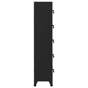 Armoire de rangement rectangulaire haute en acier noir - Product Image 3