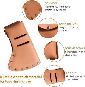 Protector de Cuchilla de Hacha para Acampar, Protector de Cuero Grueso para Cabeza de Hacha, Equipo para Exteriores, Herramienta de Seguridad para Trabajo al Aire Libre - Product Image 3