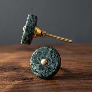 Natural Green Marble Modern Beads Art Furniture Cabinet Door Drawer Pulls <b>Knob</b> for Kitchen <b>Dresser</b> Bedroom Bathroom Outdoor - Product Image 1