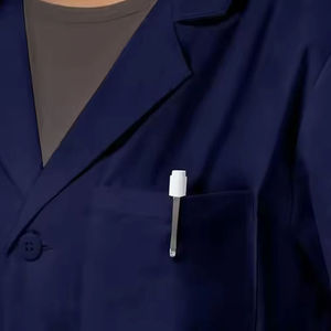 Blouse de laboratoire professionnelle unisexe en jean pour médecins et infirmières, usage hospitalier, détection d'aiguilles, fusion sans couture, en stock - Product Image 6