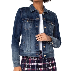 Chaqueta Vaquera de Mezclilla para Mujer, Estilo Urbano Moderno, Prenda Exterior Informal, Calidad Premium, Look Elegante, Proveedor Mayorista - Product Image 4