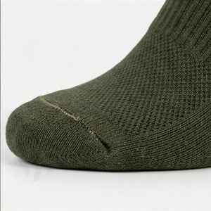 Crew <b>Socks</b> Solid Olive Green 100% Cotton Breathable Knitted Regular Style Adult Autumn Casual Daily Use - Product Image 6