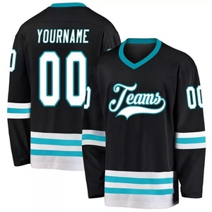 Jersey de Hockey sobre Hielo Personalizado para Hombre, 100% Poliéster, Impresión Digital, Secado Rápido, Cuello en V, Mangas Largas, Nombre del Equipo y Logotipo Personalizables - Product Image 1
