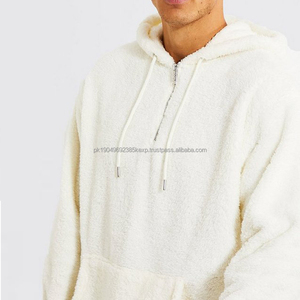 Oem <b>Zip</b> Sudadera Blank Streetwear Long Sleeve White <b>Men</b> Hoodie Thick Quarter <b>Zip</b> <b>Sweatshirt</b> Fleece Pullover <b>Half</b> <b>Zip</b> - Product Image 3