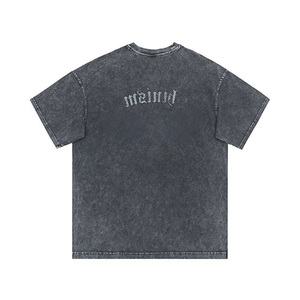 Camiseta Premium para Hombre con Lavado Ácido, Algodón de Alto Gramaje, Estilo Oversize, Ropa Casual de Moda para Pedidos al por Mayor - Product Image 1