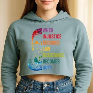 Cuando la Injusticia se Convierte en Ley, la Resistencia se Convierte en Deber, Sudadera con Capucha, Derechos Reproductivos, Resistencia a la Justicia Social Feminista - Product Image 6