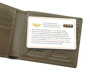 [Soldes] Portefeuille homme en cuir véritable Castello de qualité supérieure, RFID, faible MOQ, porte-cartes d'identité, vert, orange, olive, prix avantageux - Product Image 5