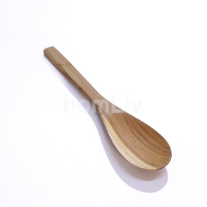 Cuillère de service en bois de teck faite à la main, durable et écologique, manche de 15 cm, capacité de 10 ml, spatule à riz, vaisselle de cuisine - Product Image 1