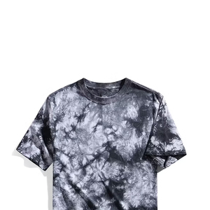 Best Quality Custom Logo Men's <b>Tie</b>-Dye Short Sleeve T-Shirt O-Neck Casual <b>Knitted</b> Regular Fit Patterned Black White 2026 - Product Image 3