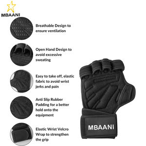 Gants de musculation rembourrés en néoprène pour hommes et femmes - Gants d'entraînement ventilés pour athlètes, séances de gym, cyclisme, course à pied - Product Image 2