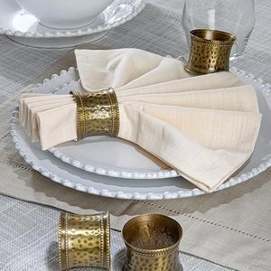 Cadeaux Artisanaux Écologiques : Nouveaux Anneaux de Serviette Modernes en Acier Inoxydable pour la Maison et la Restauration, Personnalisables, Légers, Finition Miroir - Product Image 1