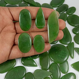 Lot de cabochons en jade néphrite naturel, fabrication de bijoux faits à la main, pierres précieuses en néphrite, pierres en vrac de formes variées - Product Image 1