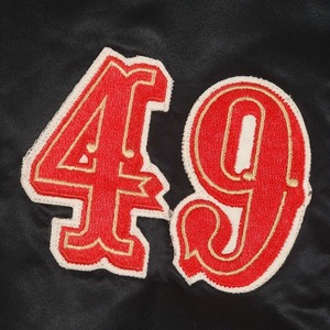 Veste de sport en satin noir pour homme des San Francisco 49ers avec bordure rouge et blanche et logo brodé sur le devant, style sportif - Product Image 5