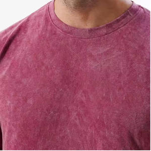 T-shirt en coton tie-dye pour homme, manches courtes, col rond, jersey décontracté, motif uni, coupe classique - Product Image 6