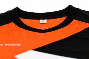 Conjunto de Camiseta de Fútbol para Hombre, Cuello en V, Color Naranja y Negro, Manga Corta, Transpirable, 100% Poliéster, PADA PRIME - Product Image 5