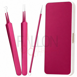 Professional Eyelash Tweezer Stainless Steel Facial Tweezers Blackhead <b>Ingrown</b> <b>Hair</b> <b>Remover</b> Extraction <b>Tools</b> - Product Image 4