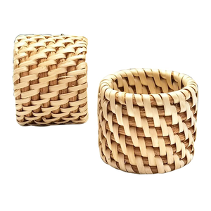 Anillo de servilleta de ratán más popular, fabricado a precio mayorista, para uso en mesa de comedor. - Product Image 3