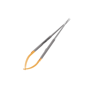 Portaagujas Micro Recto Castro con Punta de Diamante, 18 cm, Instrumento Quirúrgico Dental de Acero Inoxidable, Kit de Sutura de Precisión - Product Image 2