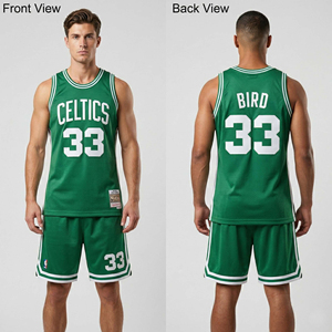 Conjunto de Uniforme Deportivo Retro de Baloncesto Unisex Personalizado al por Mayor, Estilo Años 80, Cosido, Verde Kelly, Malla, Pantalones Cortos Estampados - Product Image 2