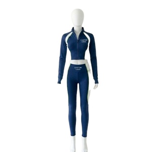 Conjuntos Deportivos de Alta Calidad para Mujer, Dos Piezas, Leggings y Chaqueta de Manga Larga con Cremallera Completa 2026 - Product Image 2