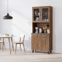 Meuble de cuisine moderne en mélamine résistant à l'eau, écologique, avec base en aggloméré de 15 mm/25 mm, dessus en marbre gris noyer, Essence Malaisie