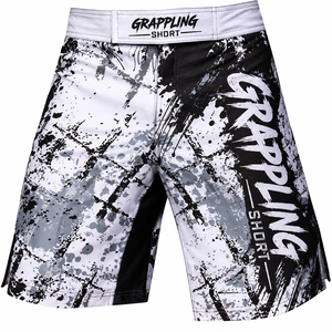 Shorts de grappling de karaté personnalisés pour hommes, séchage rapide, extensibles, respirants, 100 % polyester, entraînement, sublimation, fabricant OEM - Product Image 1