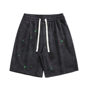 Ensemble deux pièces d'été pour homme : T-shirt à manches courtes déchiré et short, style tendance, teint sur mesure - Product Image 6