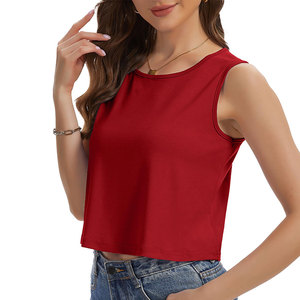 บริการ OEM เสื้อครอปท็อปผู้หญิง แขนกุด คอกลม ดีไซน์สวมใส่สบาย ทนทาน กระชับพอดีตัว พร้อมพิมพ์ลายตามสั่ง - Product Image 5