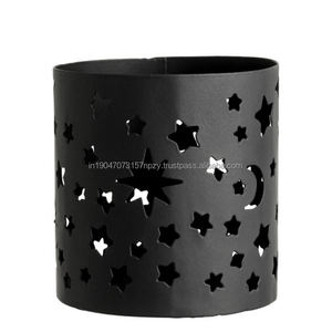 High Quality Handmade <b>Black</b> Metal <b>Lantern</b> <b>Candle</b> Holder for Christmas Restaurant Decoration Worldwide Export - Product Image 4