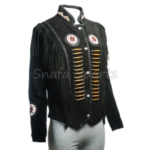 ขายตรงจากโรงงาน แจ็คเก็ตหนังผู้หญิงแบบใหม่ ทรงเข้ารูป สำหรับฤดูใบไม้ร่วงและฤดูหนาว คุณภาพสูง สไตล์คาวเกิร์ลตะวันตก ระบายอากาศได้ดี - Product Image 3