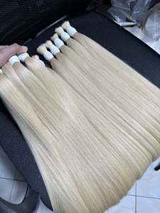 Super vente 30 $/kilo! Vente en gros de cheveux vierges alignés sur les cuticules, faisceaux de cheveux humains vierges blonds avec, couleur #613 - Product Image 2